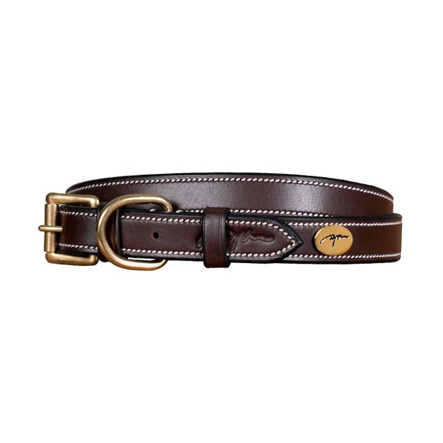 Collier Pour Chien Flat Leather Dy'on Marron