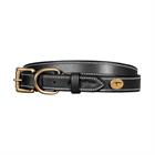 Collier Pour Chien Flat Leather Dy'on Noir