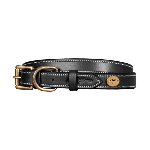 Collier Pour Chien Flat Leather Dy'on Noir