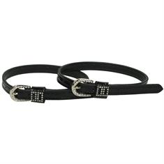 Courroie D'Éperons Double Diamonds Lak Epplejeck Noir-strass