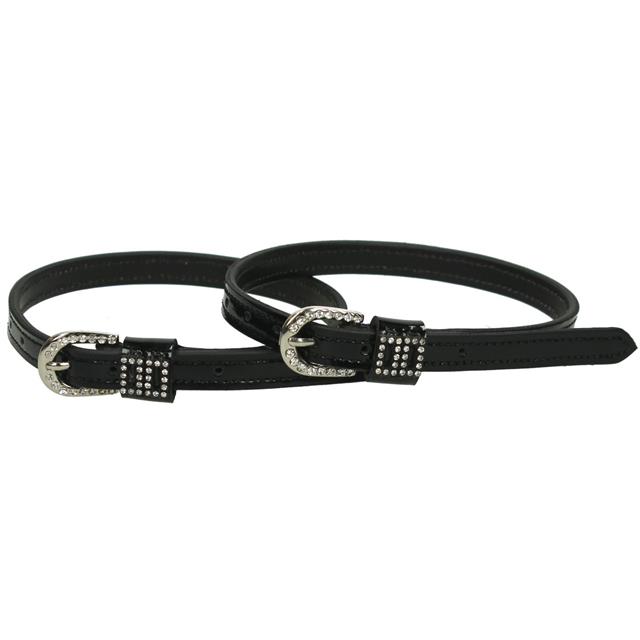 Courroies d'éperons Double Diamonds Lak Epplejeck Noir-strass