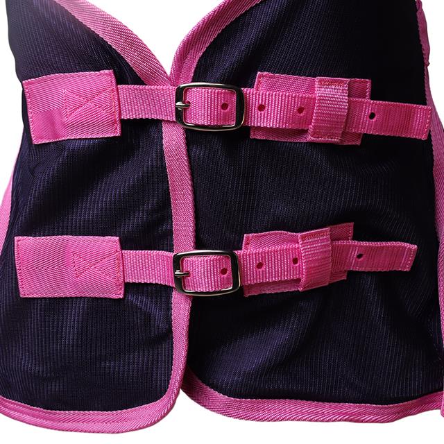 Couverture anti-mouches avec cou 2.0 Junior Epplejeck Bleu foncé-rose