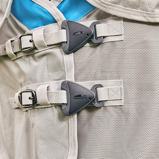 Couverture anti-mouches ComFiTec Dual Shield avec encolure WeatherBeeta Bleu-gris