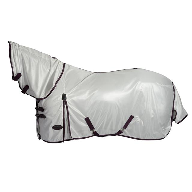 Couverture anti-mouches ComFiTec Essential Mesh II Combo Neck WeatherBeeta Blanc-mauve foncé