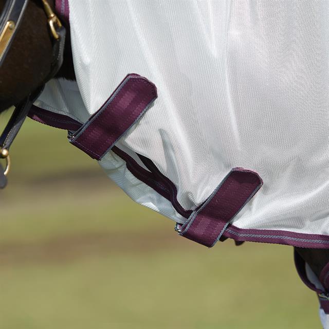 Couverture anti-mouches ComFiTec Essential Mesh II Combo Neck WeatherBeeta Blanc-mauve foncé