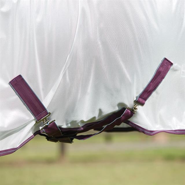 Couverture anti-mouches ComFiTec Essential Mesh II Combo Neck WeatherBeeta Blanc-mauve foncé