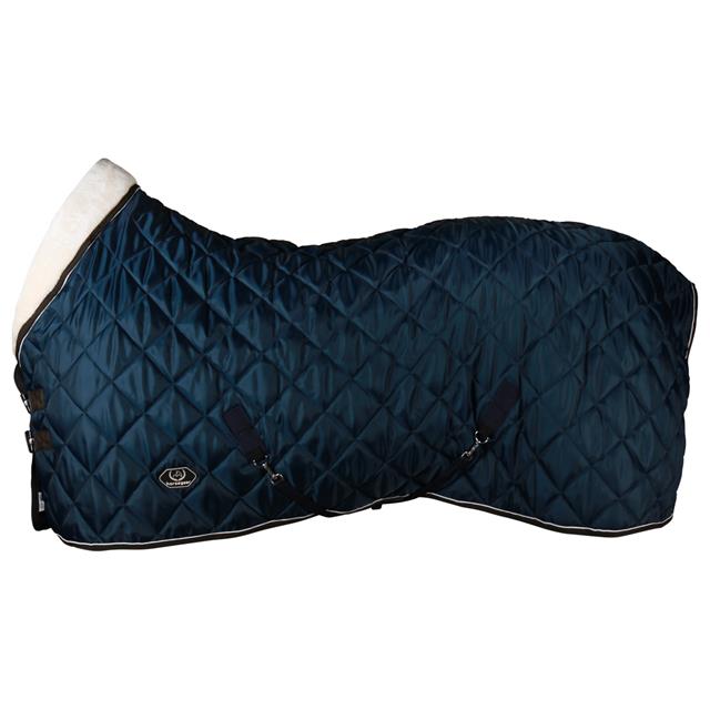 Couverture d'Écurie Lodix 150g HORSEGEAR Bleu foncé-marron foncé