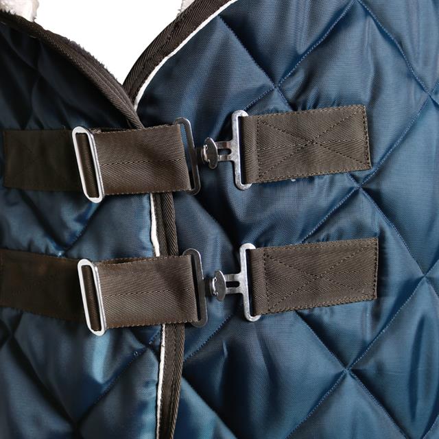 Couverture d'Écurie Lodix 150g HORSEGEAR Bleu foncé-marron foncé