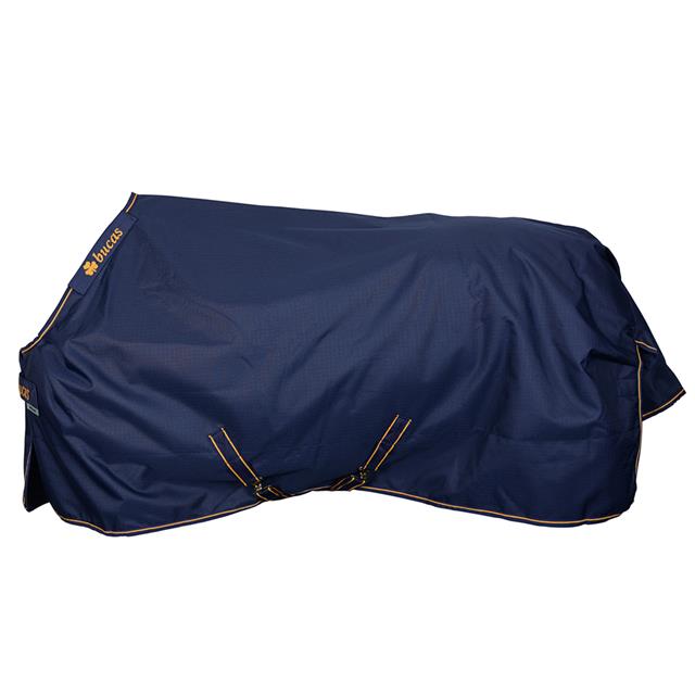 Couverture Irish Turnout Light 50g poney Bucas Bleu foncé-doré