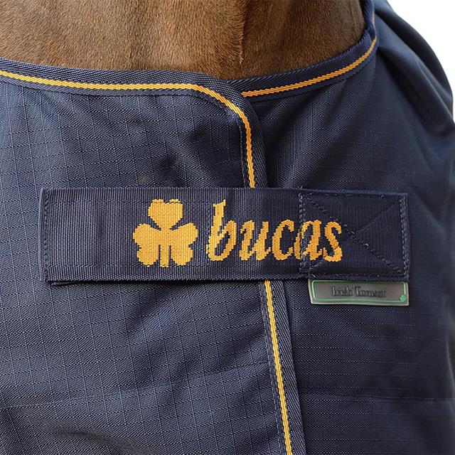 Couverture Irish Turnout Light 50g poney Bucas Bleu foncé-doré