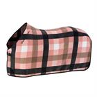 Couverture séchante Fleece Check Eskadron Platinum Rose-noir
