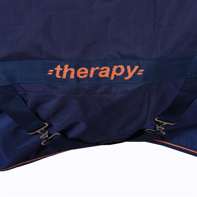 Couverture Therapy Turnout 150g Bucas Bleu foncé-orange