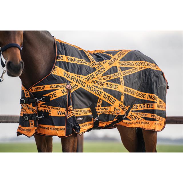 Couverture Warning Horse 200g Epplejeck Noir-orange