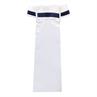 Cravate QChic QUUR  Blanc-bleu foncé