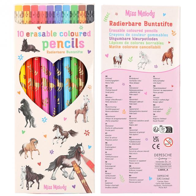 Crayons de couleur Miss Melody effaçables Multicolor