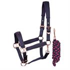 Ensemble Licol et Longe Just Ride NightSky Harry's Horse Bleu foncé