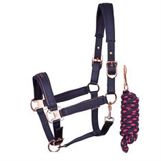 Ensemble Licol et Longe Just Ride NightSky Harry's Horse Bleu foncé