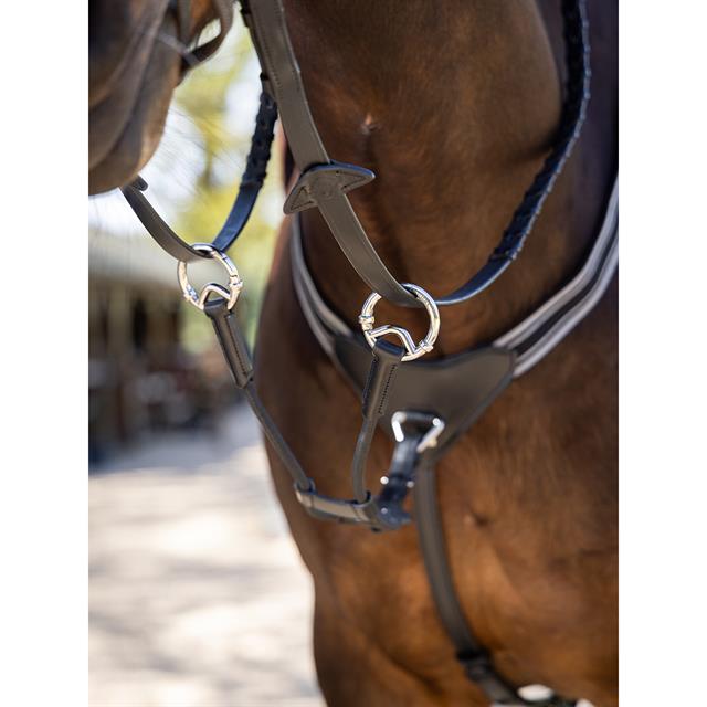 Fourche de martingale Elastic LeMieux Noir-argenté