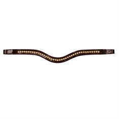 Frontal en V Swarovski Or Nec Dy'on Marron