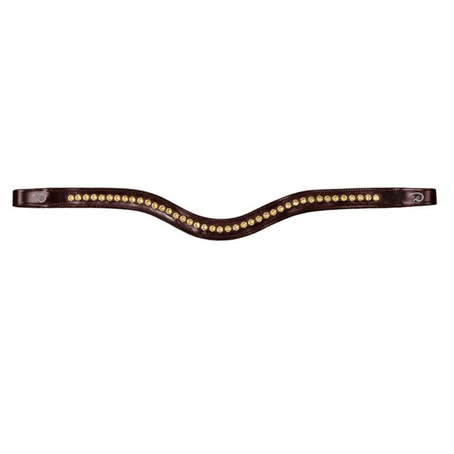 Frontal en V Swarovski Or Nec Dy'on Marron