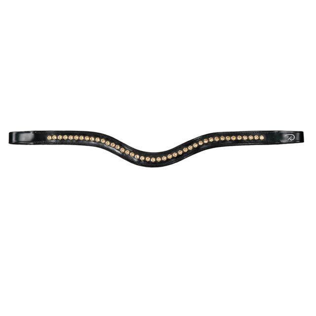 Frontal en V Swarovski Or Nec Dy'on Noir