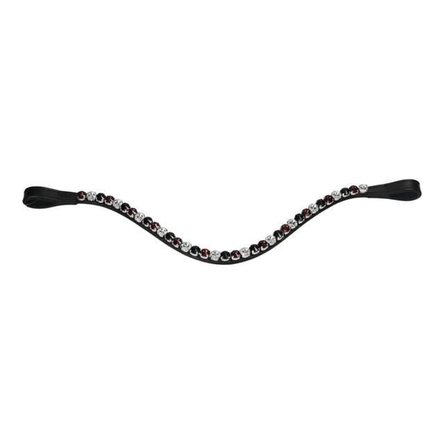 Frontral HGSalerno HORSEGEAR Noir-rouge foncé