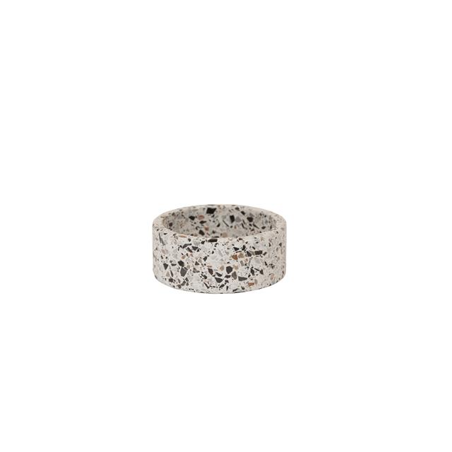 Gamelle pour chien en pierre Terrazzo Kentucky Blanc