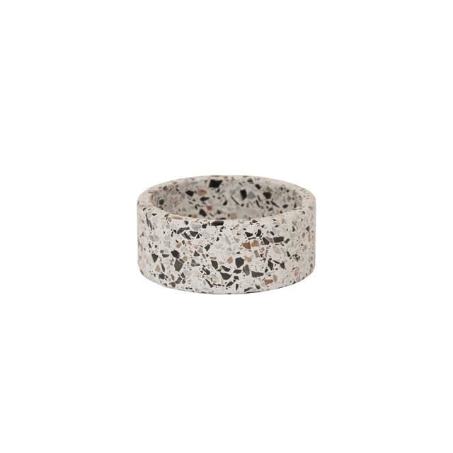 Gamelle pour chien en pierre Terrazzo Kentucky Blanc