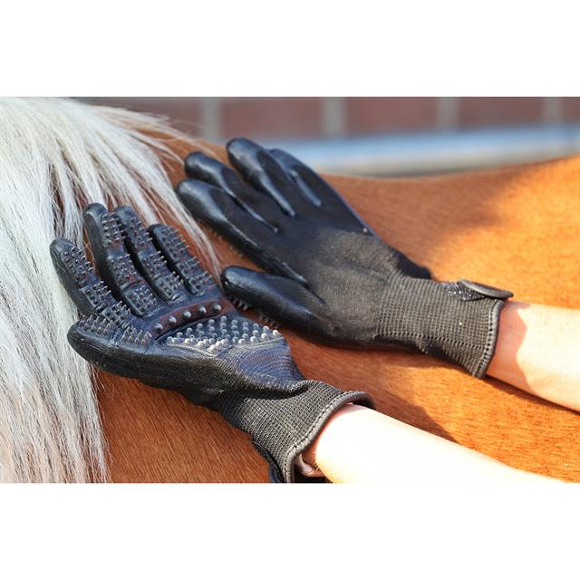 Gant de toilettage Scrub HORSEGEAR Noir