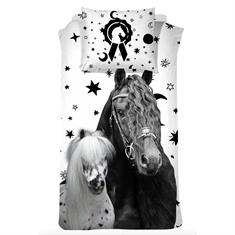 Housse de couette PaardenpraatTV Noir & Blanche Autre
