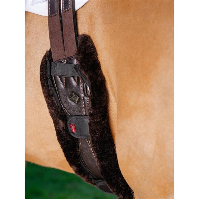 Housse de sangle Merino+ Anatomic Jumping LeMieux Marron