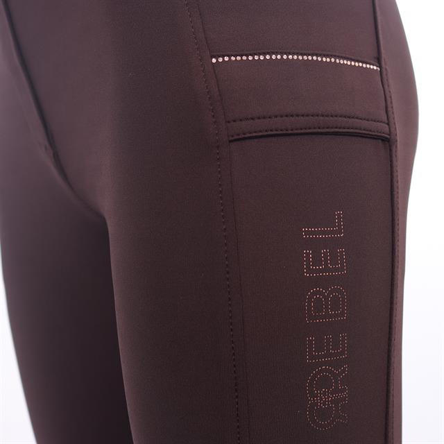 Legging d'équitation Brushed Fg Rebel By Montar Marron
