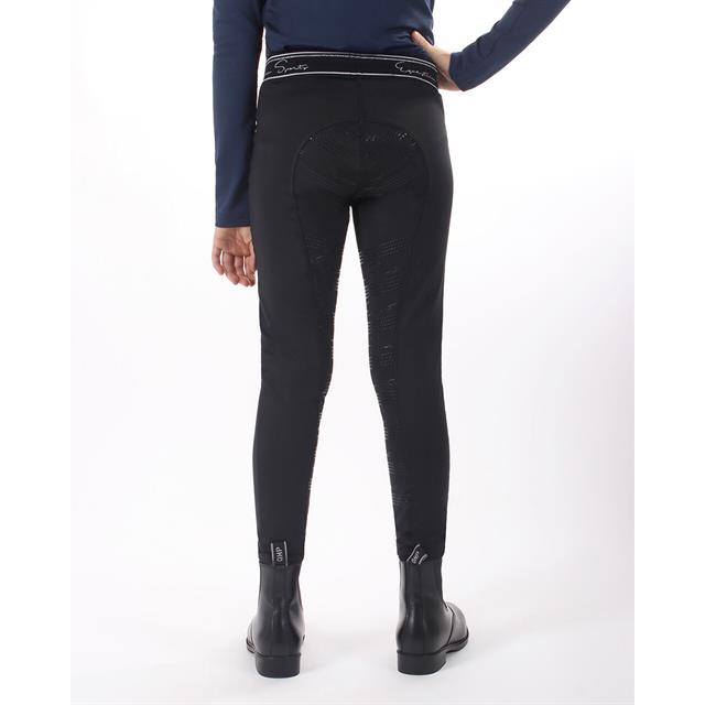 Legging d'équitation Eden fond silicone Enfants QHP Noir