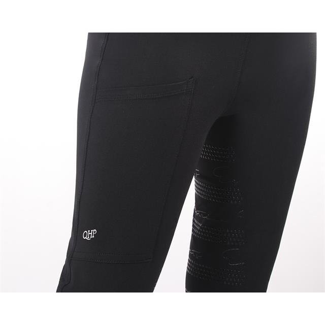 Legging d'équitation Eden fond silicone Enfants QHP Noir