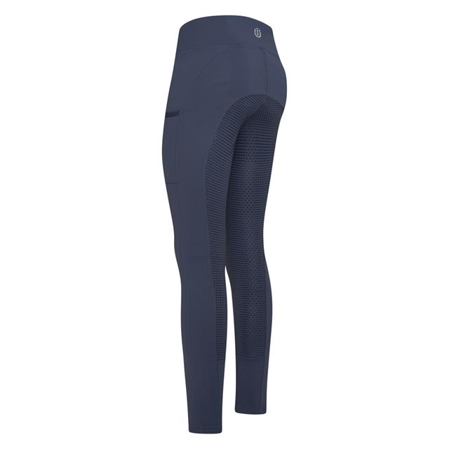 Legging d'équitation IRHShiny Uni Full Grip Enfantss Imperial Riding Bleu foncé