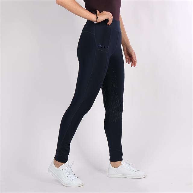 Legging d'Équitation Linnea Full Grip Montar Bleu foncé