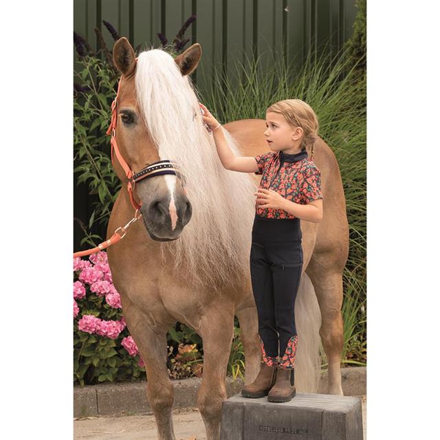 Legging d'équitation LouLou Mariel Full Grip Enfants Harry's Horse Bleu foncé