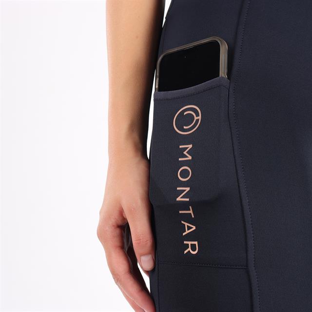 Legging d'équitation Michelle Full Grip Enfantss Montar Bleu foncé