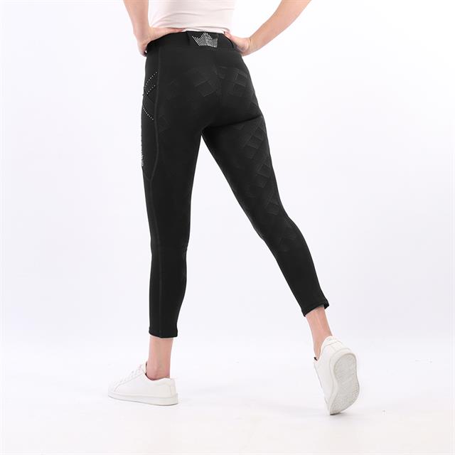 Legging d'équitation Momentum Basic Full Grip Enfantss Horka Noir