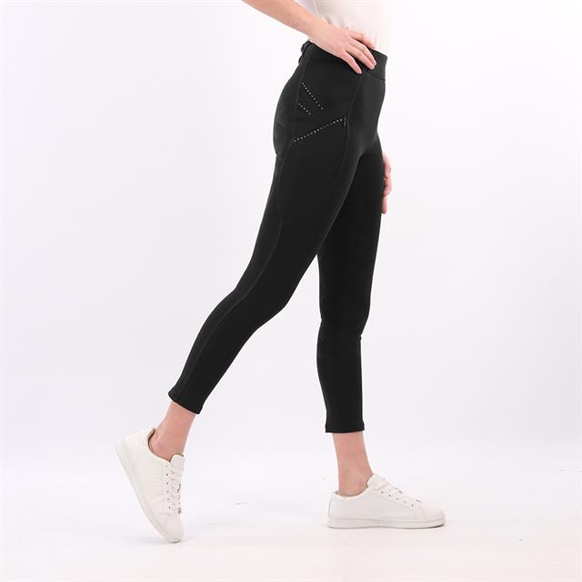 Legging d'équitation Momentum Basic Full Grip Enfantss Horka Noir