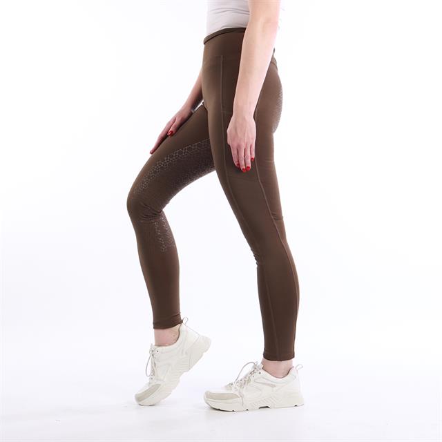 Legging d'équitation pour enfant simple à fond full-grip Epplejeck Marron