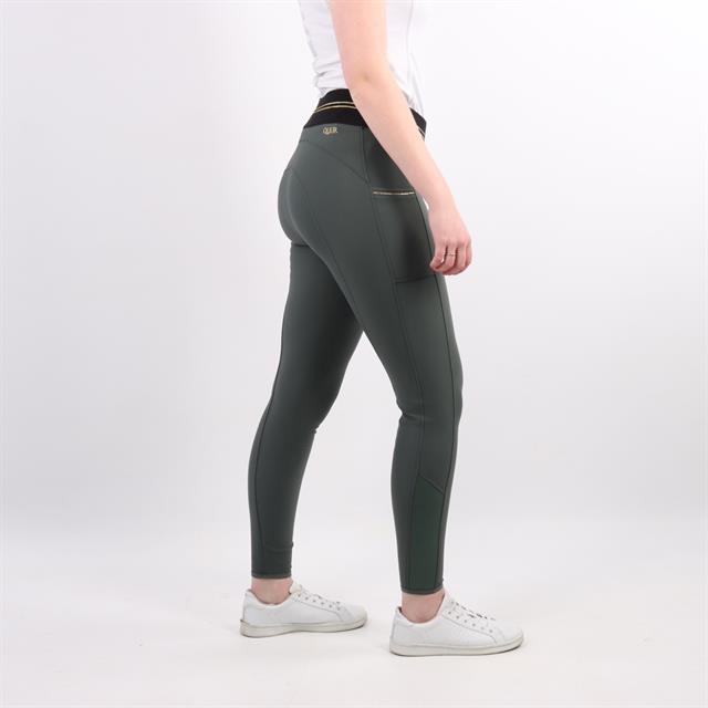 Legging d'équitation QNila Fond silicone Quur Vert foncé