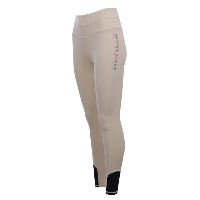 Legging d'équitation à fond full-grip Ar25300 Active Rider Blanc cassé