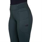 Legging d'équitation à fond full-grip Avelie QHP Vert foncé