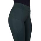 Legging d'équitation à fond full-grip Avelie QHP Vert foncé