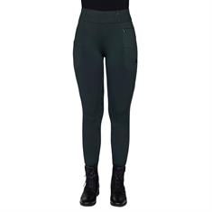 Legging d'équitation à fond full-grip Avelie QHP Vert foncé