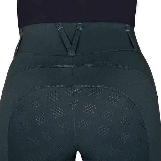 Legging d'équitation à fond full-grip Avelie QHP Vert foncé