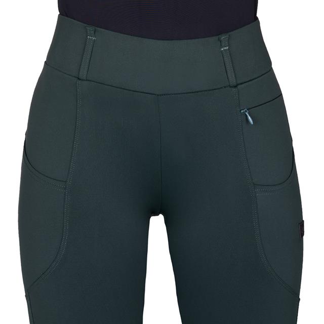 Legging d'équitation à fond full-grip Avelie QHP Vert foncé