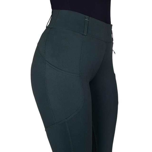 Legging d'équitation à fond full-grip Avelie QHP Vert foncé