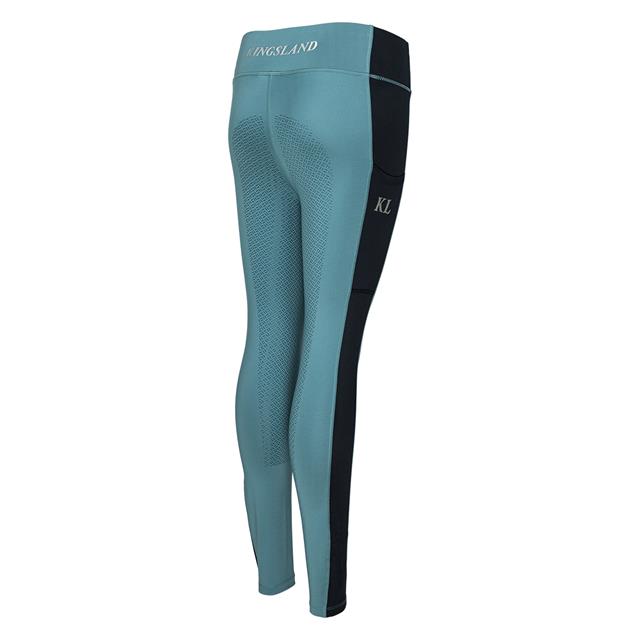 Legging d'équitation à fond full-grip Compression Kingsland Turquoise